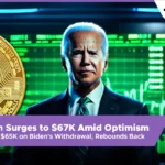 13desk crypto news｜ Bitcoin Surges to $67K Amid Optimism, Drops to $65K on Biden's Withdrawal, Rebounds Back