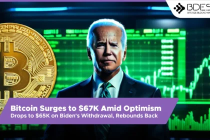 13desk crypto news｜ Bitcoin Surges to $67K Amid Optimism, Drops to $65K on Biden's Withdrawal, Rebounds Back