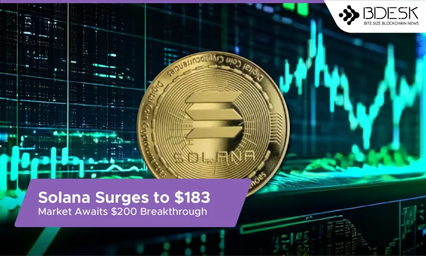 13Desk Crypto News | Solana Surges to $183, Market Awaits $200 Breakthrough