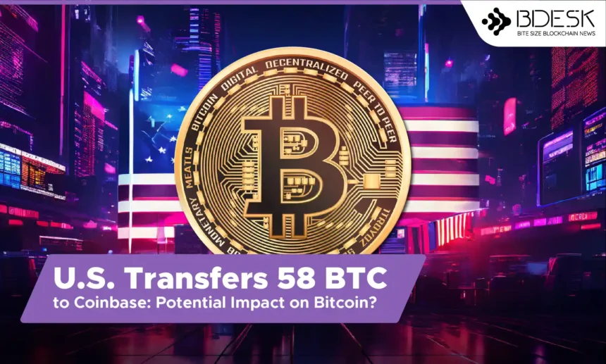 13 desk crypto news | U.S. Transfers 58 BTC to Coinbase: Potential Impact on Bitcoin?