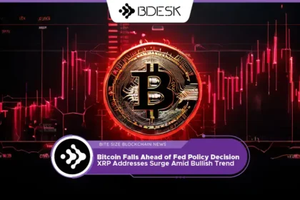 13 Desk Crypto News | Bitcoin Falls Ahead of Fed Policy Decision; XRP Addresses Surge Amid Bullish Trend