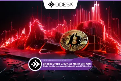 13Desk Crypto News | Bitcoin Drops 2.47% as Major Sell-Offs Shake the Market, August Ends with an 8.73% Decline