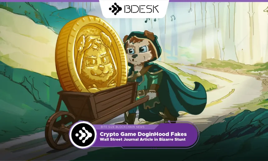 13Desk Crypto News | Crypto Game DoginHood Fakes Wall Street Journal Article in Bizarre Stunt