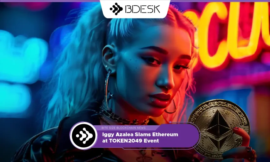 13Desk Crypto News | Iggy Azalea Slams Ethereum at TOKEN2049 Event