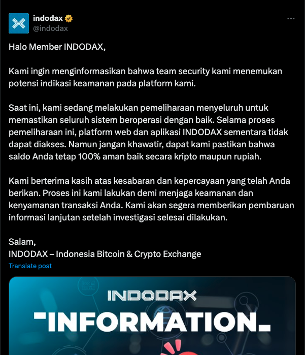 Indodax X