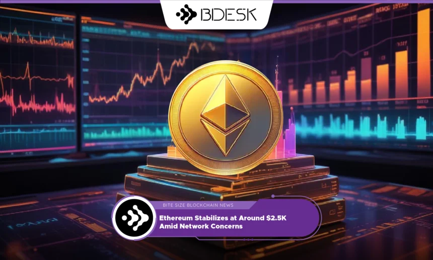 13Desk Crypto News | Ethereum Stabilizes at Around $2.5K Amid Network Concerns