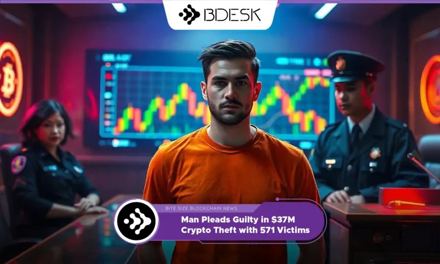 13Desk Crypto News | Man Pleads Guilty in $37M Crypto Theft with 571 Victims