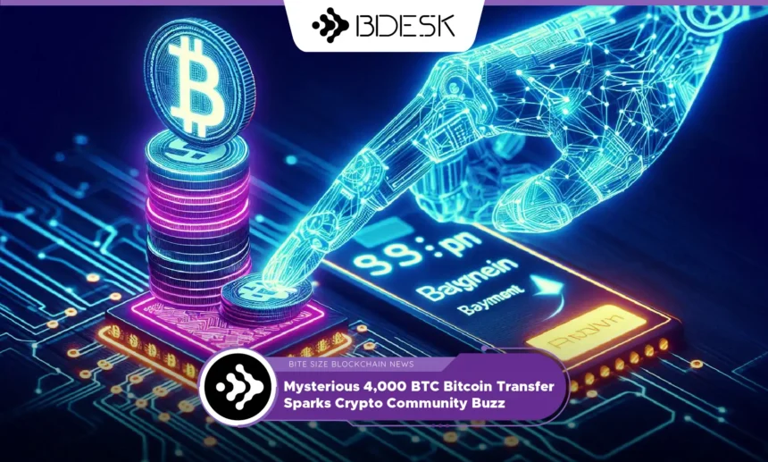 13Desk Crypto News | Mysterious 4,000 BTC Bitcoin Transfer Sparks Crypto Community Buzz