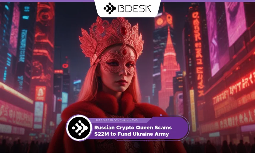 13Desk Crypto News | Russian Crypto Queen Scams $22M to Fund Ukraine Army