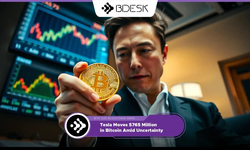 13Desk Crypto News | Tesla Moves $765 Million in Bitcoin Amid Uncertainty