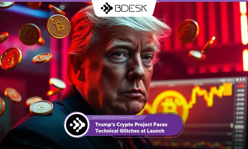 13Desk Crypto News | Trump's Crypto Project Faces Technical Glitches at Launch