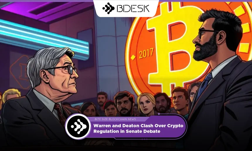 13Desk Crypto News | Warren and Deaton Clash Over Crypto Regulation in Senate Debate