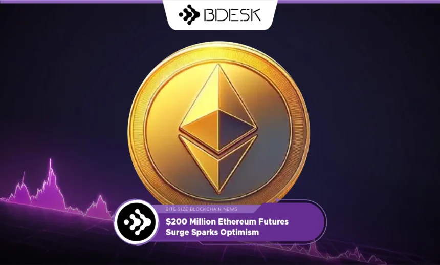 13Desk Crypto News | $200 Million Ethereum Futures Surge Sparks Optimism