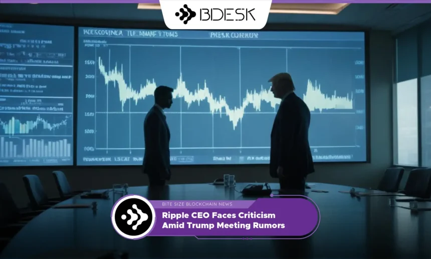 13Desk Crypto News | Ripple CEO Faces Criticism Amid Trump Meeting Rumors