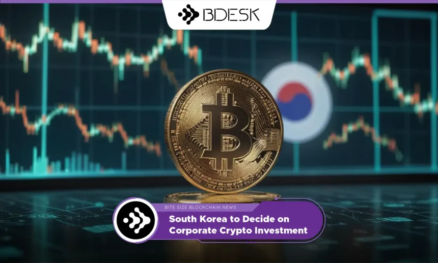 13Desk Crypto News | South Korea to Decide on Corporate Crypto Investment