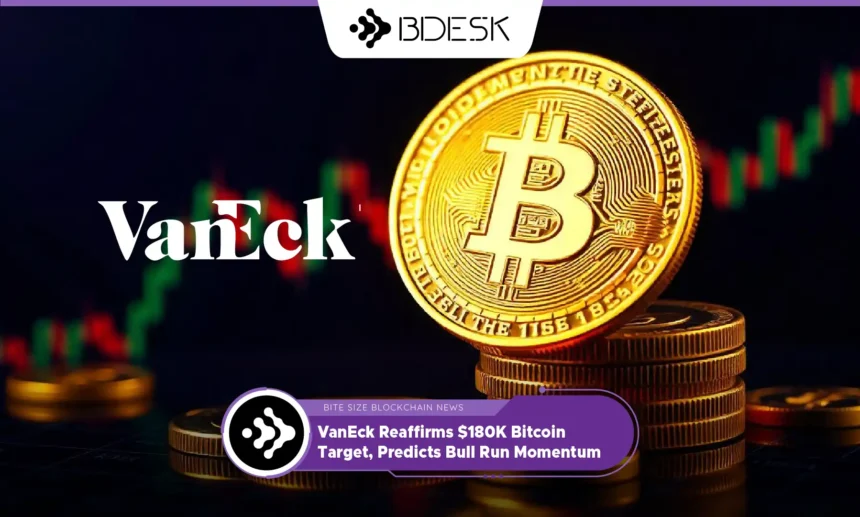 13Desk Crypto News VanEck Reaffirms $180K Bitcoin Target, Predicts Bull Run Momentum