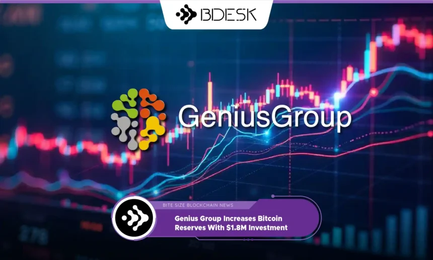 13Desk Crypto News | Genius Group Increases Bitcoin Reserves With $1.8M Investment