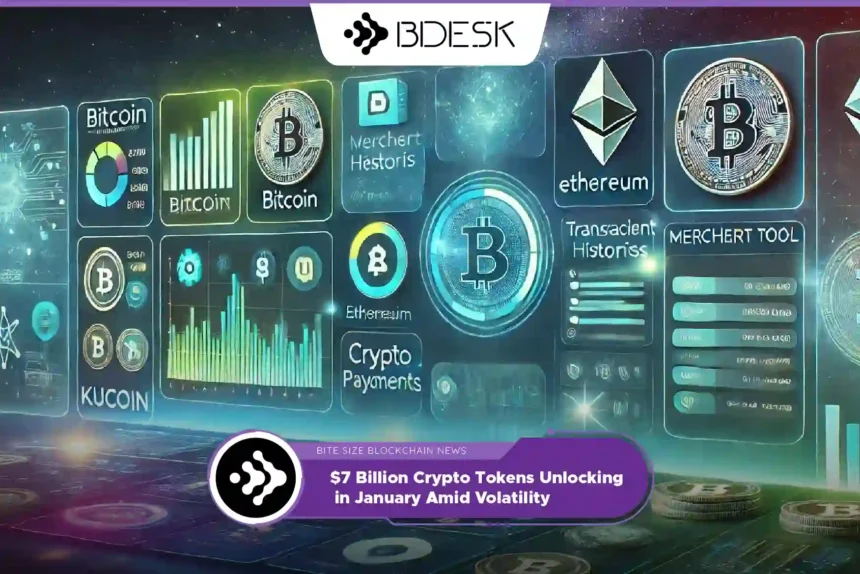 Crypto News 13Desk | $7 Billion Crypto Tokens Unlocking in January Amid Volatility