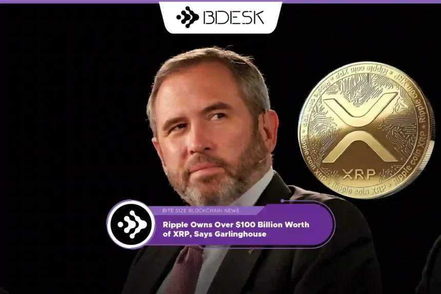 Crypto News 13Desk | Ripple Owns Over $100 Billion Worth of XRP, Says Garlinghouse