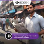 Crypto News 13Desk | Crypto Trading Surges in India’s Smaller Cities Amid Job Struggles