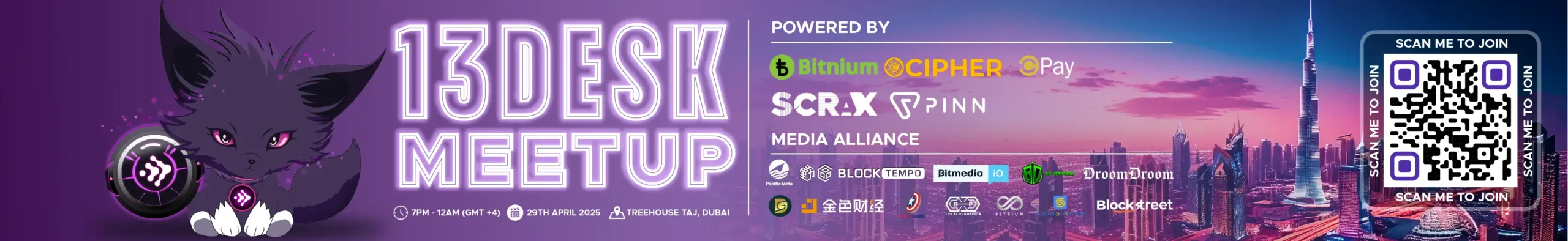 Crypto Events Web Banner 13Desk Meet Up | Dubai Edition